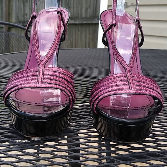 Yves Saint Laurent purple python mob wife core stilleto size 9.5 - Picture 3 of 15